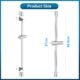 SREWOHS 70cm Stainless Steel Shower Rail with Shower Head Holder, Adjustable and 360 Rotatable (1Slider Set)