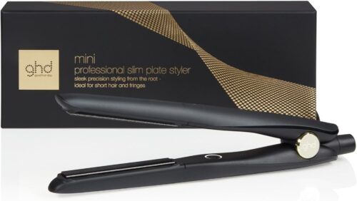 ghd - Lisseur ghd Mini - Fer a lisser professionnel (Noir) - Plaques 40 plus fines - Sans chaleur extreme - Des cheveux 50 plus br