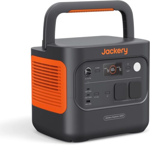 Jackery Explorer 2000v2 Generateur Electrique Portable, 2042Wh LiFePO4 Batterie, 2200W Grande Puissance (Max 4400W) Generateur Solai