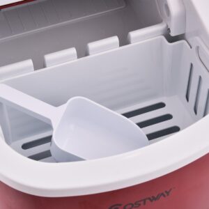 61wFKmTu5L._AC_SL1200_.jpg Machine à glaçons COSTWAY rouge 12 kg/24h, réservoir 2,2 L