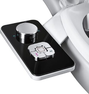 61wZQ04DCfL._AC_SL1500_.jpg Samodra Pulverisateur Bidet non electrique avec double buses retractables autonettoyantes - Nettoyage avant et arriere - Bouton pous
