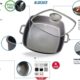 Elo 8668026 Mijoteuse carree avec couvercle en verre 28 cm, Faitout, Plat de service, Cocotte en fonte, Convient a tous types de feu