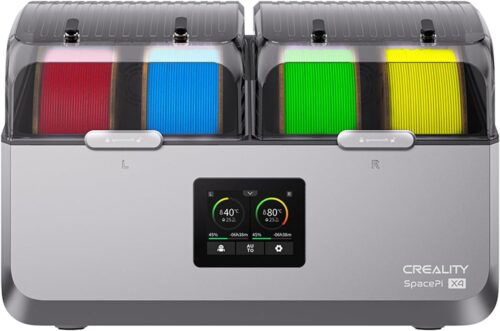 Creality Sechoir a Filament, boite de Rangement pour 4 bobines de Filament Space Pi X4, Deux Chambres de Chauffage independantes, Mo
