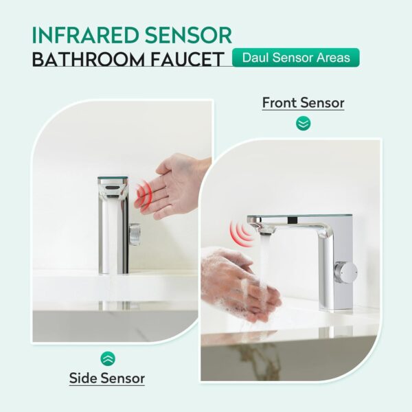 61xwmosnZGL._AC_SL1500_.jpg CREA Mitigeur de Salle de Bains Infrarouge, Robinet Lavabo Automatique a Infrarouge, Robinet Lavabo de Salle de Bains Infrarouge, Mi
