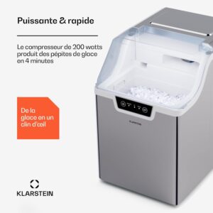 Machine à glaçons Klarstein 12 kg/24 h, 4 min, LED