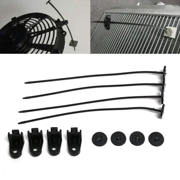 QLING Kit de montage universel pour ventilateur automobile - Accessoires de fixation pour la plupart des ventilateurs de radiateur (
