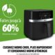 Tristar French FR-9418 Digital Air Fryer, 8 L Capacity, 2000 W, LED Touch Screen, 7 Programs Manual, Preheat and Keep Warm Functio