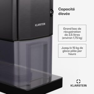Machine à glaçons Klarstein inox 15 kg/h, 3,5 L