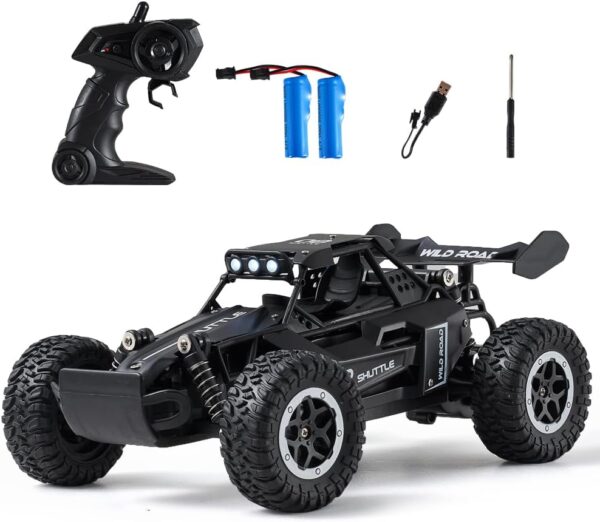 Great-JUNAMT rc Car Voiture telecommandee RC Voitures 1:16 Tout-Terrain Monster Truck Phares a LED, Jouet de Voiture RC 20 kmh Cade