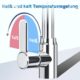 Mitigeur de cuisine inox 360° double tuyau eau chaude/froide