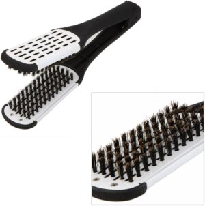 Anself Brosse a Lisser Brosse a Defriser Professionnelle Brosse Recto Verso Lissage de Cheveux, Outils de Coiffure,Pince de Peigne d