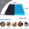 61zGjBOFyyL._AC_SL1000_.jpg Coussin de Siege en Gel a Memoire, Coussin en Gel, Coussin Chaise Ergonomique Orthopedique pour Bureau, Voiture, Fauteuil Roulant, C