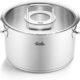 Fissler Collection Original-Profi Faitout En Acier Inoxydable (24 cm, 6,3 l) Avec Couvercle En Verre, Compatible Induction, Argente