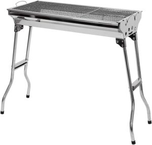 61zZQ9yaikL._AC_SL1000_.jpg Barbecue a Charbon de Bois Inox,Grill Charbon de Bois XXL,Taille Grande BBQ Pliable Barbecue Grill a Charbon Four de Charbon Portabl