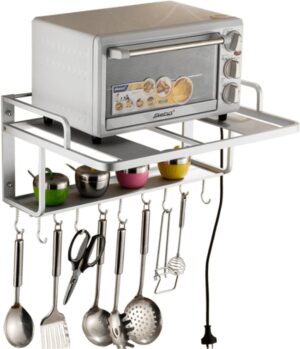 Etageres Micro Ondes Four,Support Mural de Rangement Cuisine