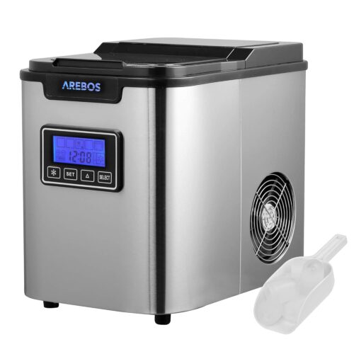 Machine à glaçons Arebos 12 kg/24h, 3 tailles, LCD