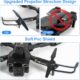 Drone pour Enfant avec Camera 720P HD, Drone Quadricoptere FPV WiFi Telecommande, Mode sans Tete, Maintien d'Altitude, 360Flips, Ca