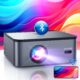 Auto Focus Keystone 4K Bluetooth WiFi Projector 25000 Lumens FHD 1080P, Supported, WiFi Overhead Projector 6 Stretched Saddle Ho