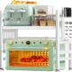 NLMWTI 2 Niveaux Extensible Etagere a Micro-Ondes Reglable, Support de Four a Micro-Ondes au Carbone, Organisateur de Rangement de C