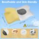 Gaethra Oreiller Ergonomique Cervical, 2 en 1 Oreiller Memoire Forme, Soulagement Efficace de la Douleur, Oreiller Orthopedique a Me