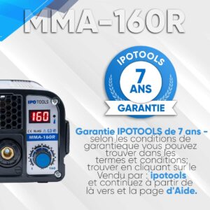 71046rloWvL._AC_SL1200_.jpg IPOTOOLS MMA-160R poste a souder a l arc - poste a souder a larc DC MMA Inverter avec 160 AAffichage Numerique 230 VAntistickHo