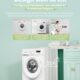 COMFEE' CFE12EW90-W Lave-linge frontal 9KG, Classe energetique A, Moteur BLDC 1400 tr-min, 15 Programmes, Prelavage, Blanc Classe e