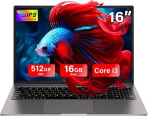 Laptop 16" Core i3-1000NG4 16512GB SSD Win11 1920x1200