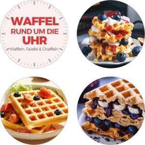Mini gaufrier antiadhésif rétro rose – gaufres classiques