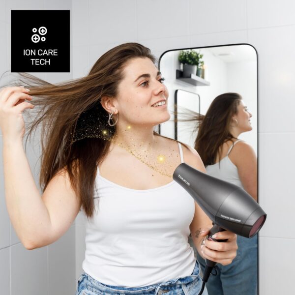 Taurus - Seche-cheveux Fashion 2600 Ionic 2600W Moteur AC 6 reglages vitessetemperature Ionic Care Air froid Concentrateu