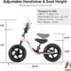 KRIDDO Interactive Balance Bike for Toddlers 2 Years 18 Months to 4 Years Old Kids Interactive Early Learning Bike with Stable Balan