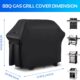 DOBIGER Housse Barbecue Exterieur, Barbecue Gaz, Oxford, Bache de Protection BBQ avec Cordon Ajustable, Anti-Vent, Anti-UV, Impermea