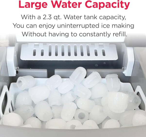 Frigidaire 26 LBS Per Day Portable Compact Ice Maker Stainless Steel Medium Size Ice Maker
