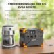 PECRON E1500LFP Portable Solar Generator 2200W - 1536Wh Expandable Electric Station to 7680Wh, LiFePO4 Battery 4400W Peak - for Camp