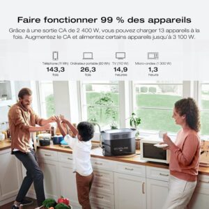 Station electrique portable EcoFlow DELTA 2 Max, capacite 2048Wh, batterie LFP, recharge rapide, seuls quelques petits defauts dans