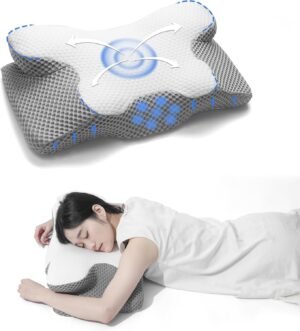 Oreiller ergonomique cervical BBWELL mémoire, côté & dos
