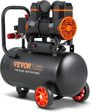 Compresseur d'air silencieux VEVOR 18L sans huile 6,2 bar