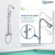 Cinwiny Kit de douche d'exterieur a montage mural en chrome poli avec douchette a main double poignees croisees avec barre coulissan