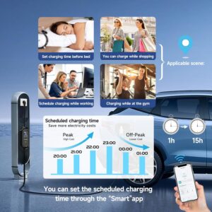 AFYEEV 3.6kW Electric Car Charger, 8101316A Switchable Current, Electric Car Charging Cable with Bag, IEC 62196-2, Type 2, 8 M
