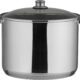 axentia Marmite Traiteur 20 Litres, Faitout en Acier Inoxydable avec Couvercle en Verre et Fond Sandwich Capsule, Convient a Inducti