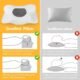 Gaethra Oreiller Ergonomique Cervical, 2 en 1 Oreiller Memoire Forme, Soulagement Efficace de la Douleur, Oreiller Orthopedique a Me