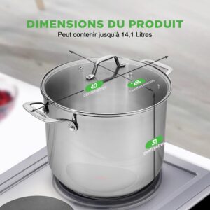 712GvqLAgIL._AC_SL1500_.jpg Marmite inox 14 litres Nutrichef 18/8 tous feux induction
