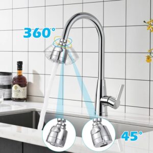 712KVVK5v-L._AC_SL1500_.jpg Vinabo Aerateur pour robinet rotatif a 360 , buse robinet cuisine, evier avec filtre regulateur de tete, 2 modes, aerateur robinet,