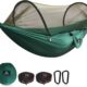 NATUREFUN Hamac de camping ultra-leger Hamac en filet anti-moustiques Capacite de charge de 300 kg, nylon de parachute respirant a
