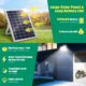 Aigostar - Projecteur Solaire LED dexterieur avec Panneau Solaire,50W,Dimmable 300040006500K,5000mAH,Batteiorie de Grande Capacit