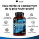 Collagene Marin Pur de Type 1, Peptides de Collagene Hydrolyses Enrichis en Acide Hyaluronique et Vitamine C, Acides Amines Essentie