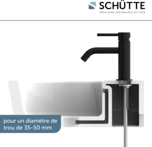 SCHUTTE Aragon 37965 Robinet d'eau Froide Uniquement pour Eau Froide - Robinet de lavabo pour Toilettes d'invites - Robinet pour Pet