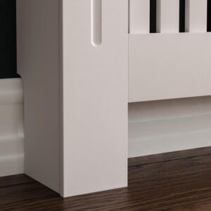Cache-radiateur Vida Designs moderne à lattes MDF blanc