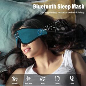 Morelax Masque de Sommeil avec Ecouteurs Bluetooth, Masque de Nuit 3D Sans Fil, Casque Audio Bluetooth, Masque pour les yeux pour do