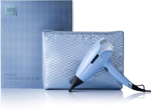 GHD - Helios, Seche Cheveux Professionnel (Bleu Glacier), Pochette incluse. Sechage Puissant Rapide, Plus de Brillance. 2200 Watts