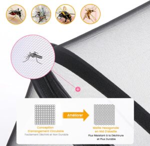 Orzbow Moustiquaire Poussette Universelle avec Fermeture eclair,Respirant Protection Anti-Insectes pour Landau,Berceau et Moise,3D P
